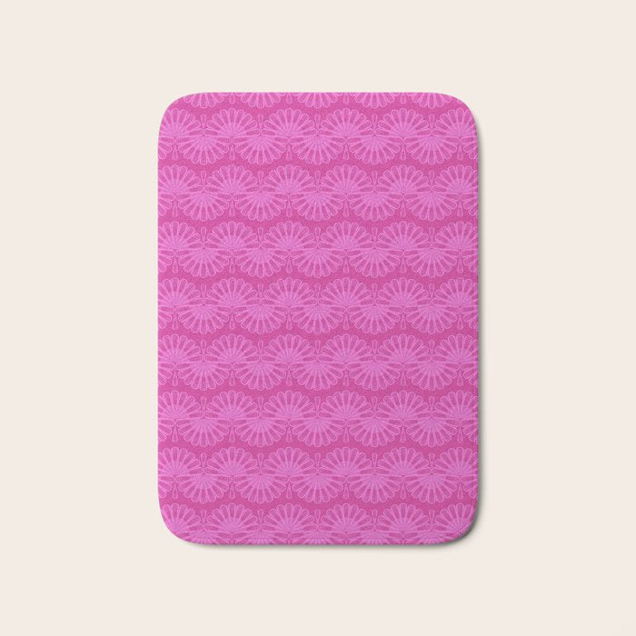 Pink neon bright geometric pattern  Bath Mat Gallery Image 1
