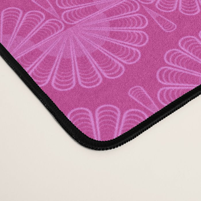 Pink neon bright geometric pattern  Desk Mat Gallery Image 4