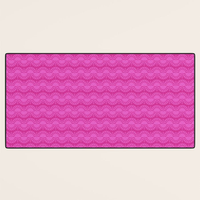 Pink neon bright geometric pattern  Desk Mat Gallery Image 3