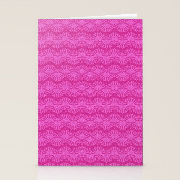 Pink neon bright geometric pattern  Stationery Card Gallery Image 1