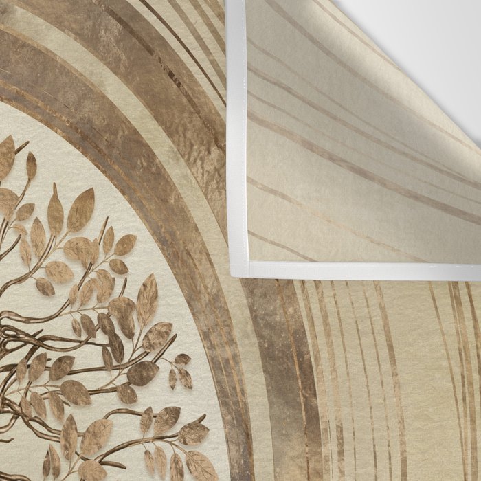 Tree of life -Yggdrasil Pastel Gold Wall Tapestry Gallery Image 3