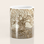 Tree of life -Yggdrasil Pastel Gold Coffee Mug Gallery Image 4