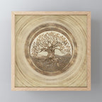 Tree of life -Yggdrasil Pastel Gold Mini Art Print Gallery Image 1