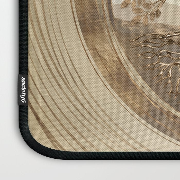 Tree of life -Yggdrasil Pastel Gold Laptop Sleeve Gallery Image 3