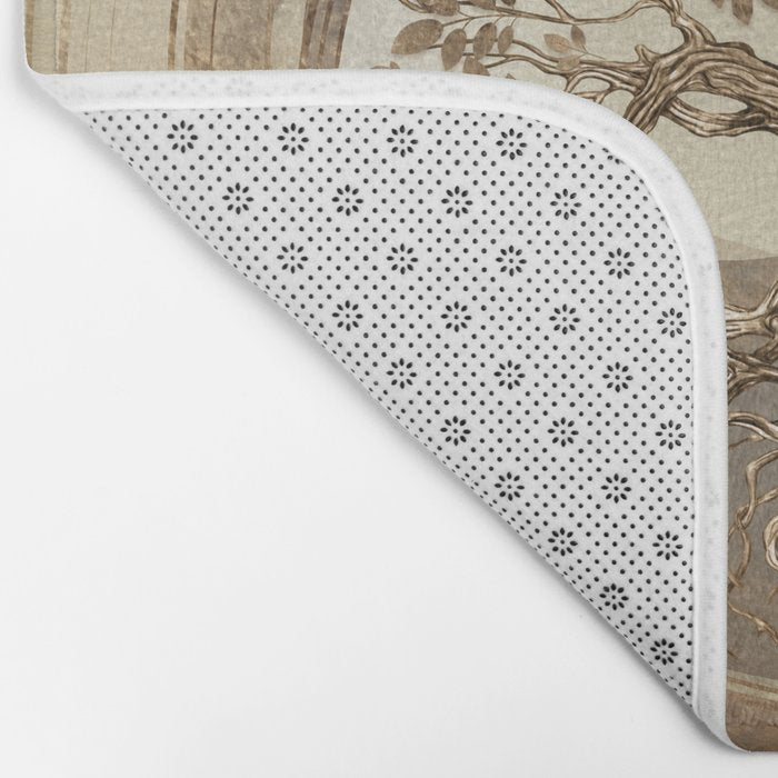 Tree of life -Yggdrasil Pastel Gold Bath Mat Gallery Image 2