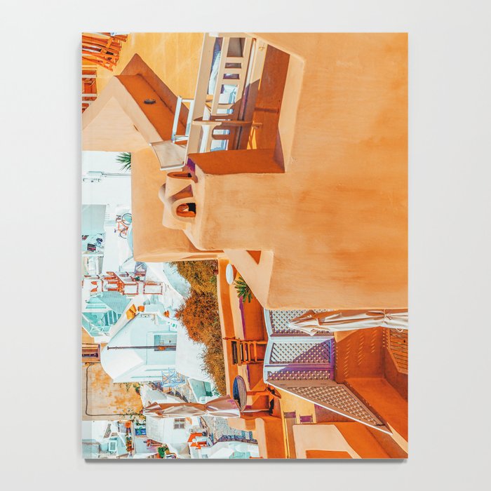 Santorini Vacay | Greece Summer Travel Architecture Buildings | Pastel Beachy Cityscape Photography Notebook Gallery Image 4