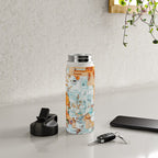 Santorini Vacay | Greece Summer Travel Architecture Buildings | Pastel Beachy Cityscape Photography Water Bottle Gallery Image 4