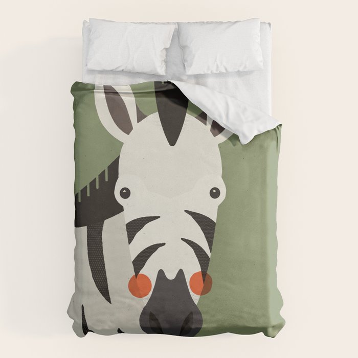 Zebra, Animal Portrait Duvet Cover Gallery Image 6