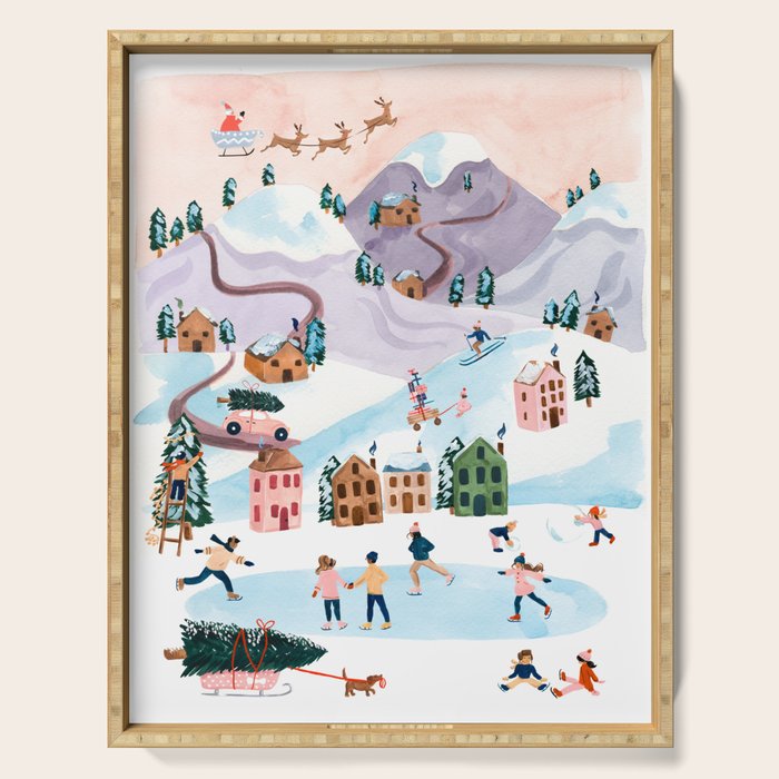 Holiday Village Serving Tray Gallery Image 1