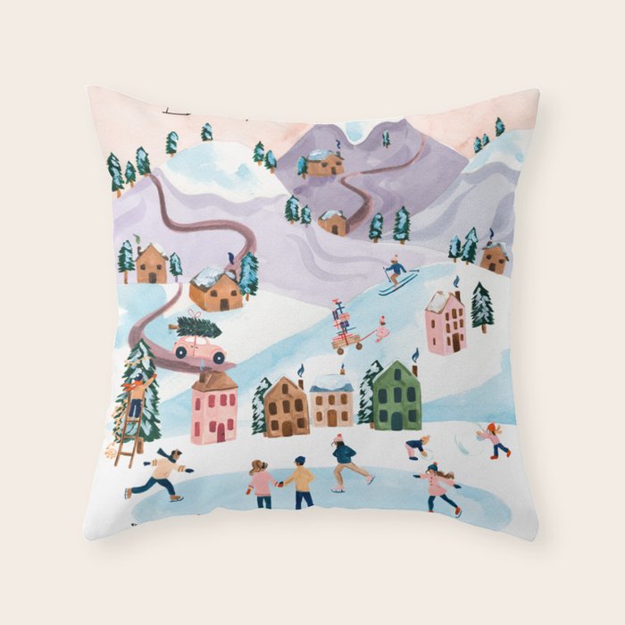 Holiday Village Throw Pillow Gallery Image 6