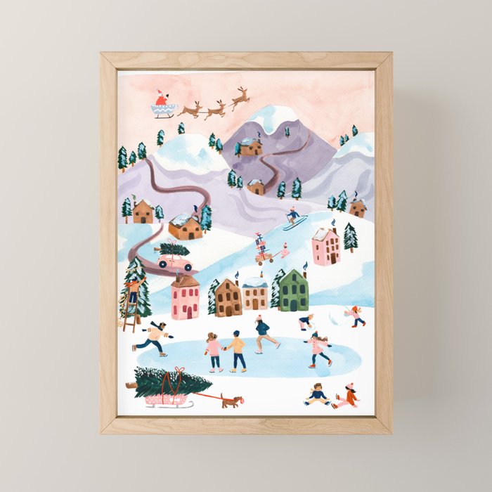 Holiday Village Mini Art Print Gallery Image 1