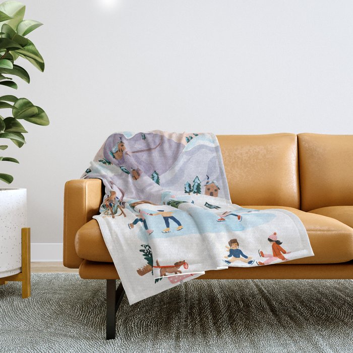 Holiday Village Throw Blanket Gallery Image 1