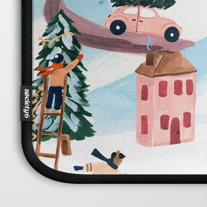 Holiday Village Laptop Sleeve Gallery Image 3