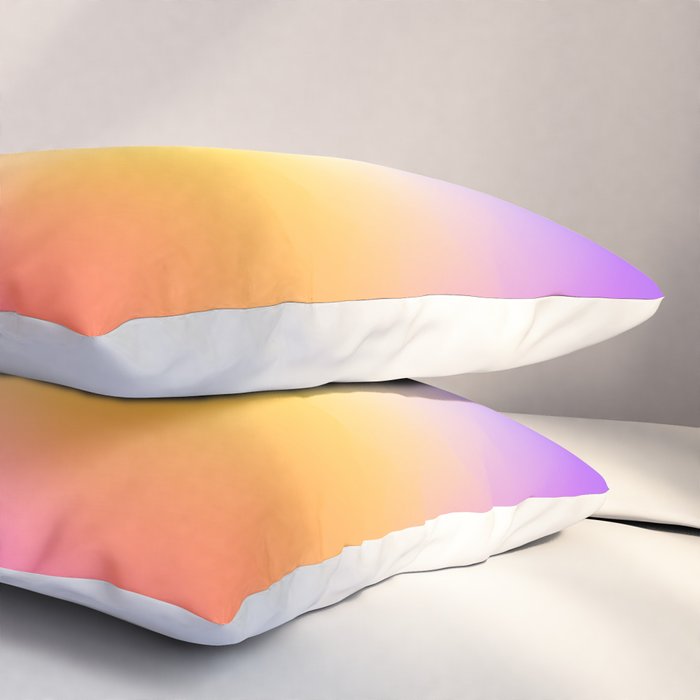Warm Colorful Sunset Gradient  Pillow Sham Gallery Image 3