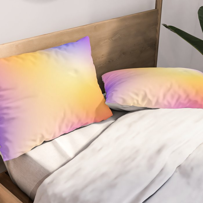 Warm Colorful Sunset Gradient  Pillow Sham Gallery Image 2