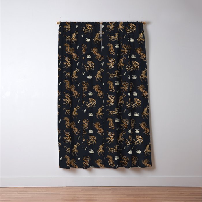 Golden Tigers Window Curtain Gallery Image 3