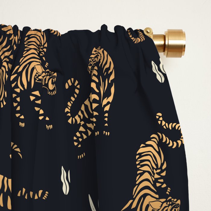 Golden Tigers Window Curtain Gallery Image 2
