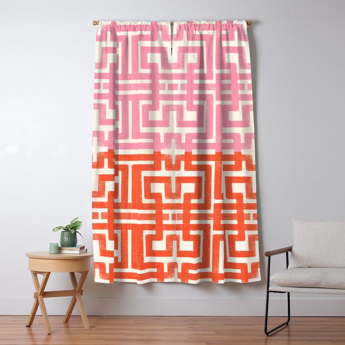 Greco Labyrinth Pattern Window Curtain Gallery Image 5