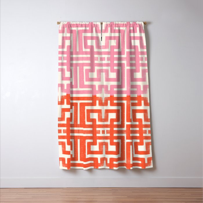 Greco Labyrinth Pattern Window Curtain Gallery Image 3