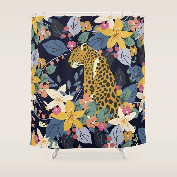 Ziggy Cheetah Prints Shower Curtain Gallery Image 1