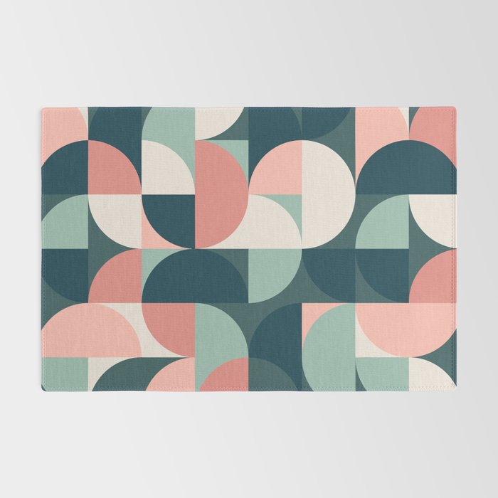 Mid Century Geometric 23B Rug Gallery Image 2