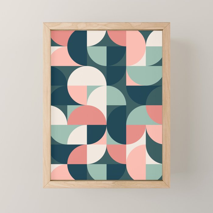 Mid Century Geometric 23B Mini Art Print Gallery Image 1