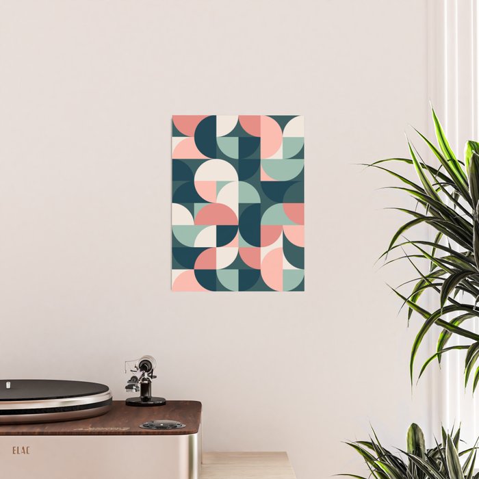 Mid Century Geometric 23B Poster Gallery Image 2