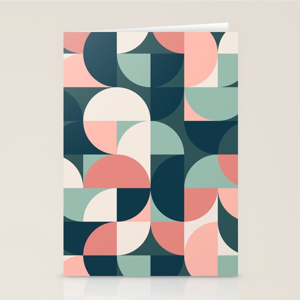 Mid Century Geometric 23B Stationery Card Gallery Image 1
