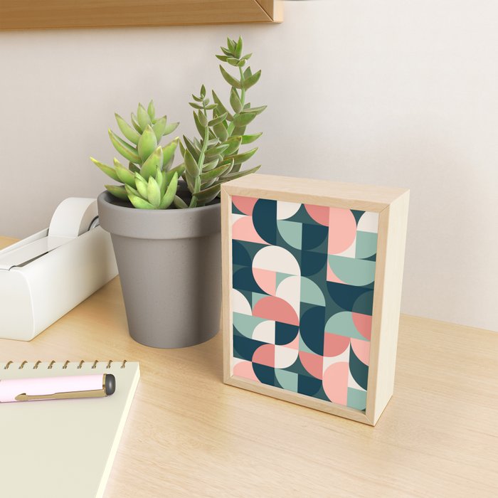Mid Century Geometric 23B Mini Art Print Gallery Image 2