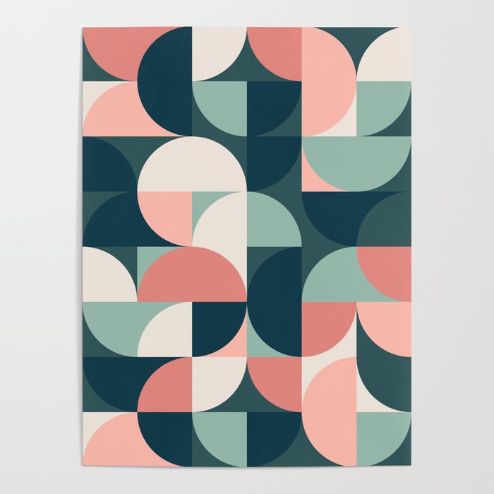 Mid Century Geometric 23B Poster Gallery Image 1