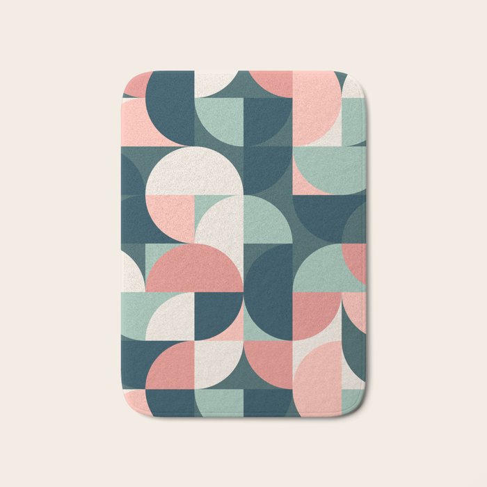 Mid Century Geometric 23B Bath Mat Gallery Image 1