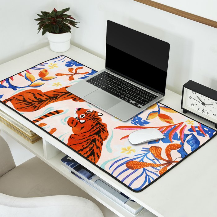 Tiger Swim Desk Mat Gallery Image 2