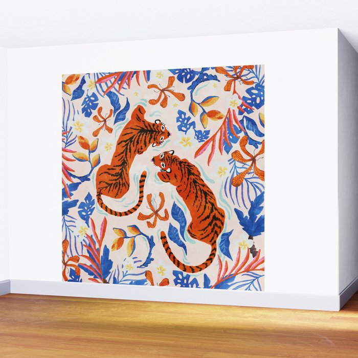 Tiger Swim Wall Mural Gallery Image 2