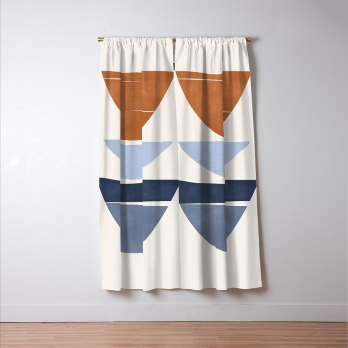 Modern Abstract Minimal Shapes 219 Window Curtain Gallery Image 3
