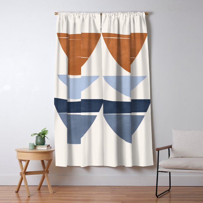 Modern Abstract Minimal Shapes 219 Window Curtain Gallery Image 5