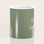 Happy Holidays Green & Pink Coffee Mug Gallery Image 4