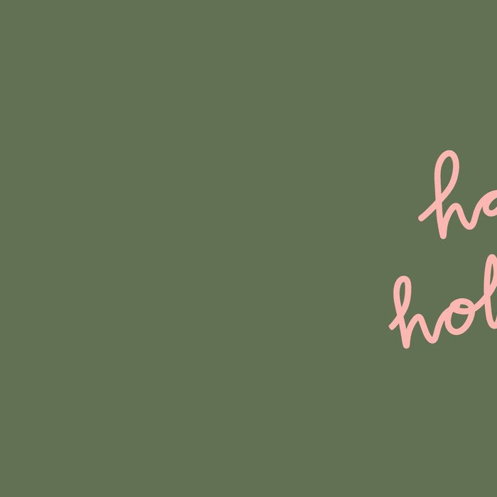 Happy Holidays Green & Pink Coffee Mug Gallery Image 2