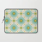 Geometric Starbursts - Blue + Yellow Laptop Sleeve Gallery Image 1