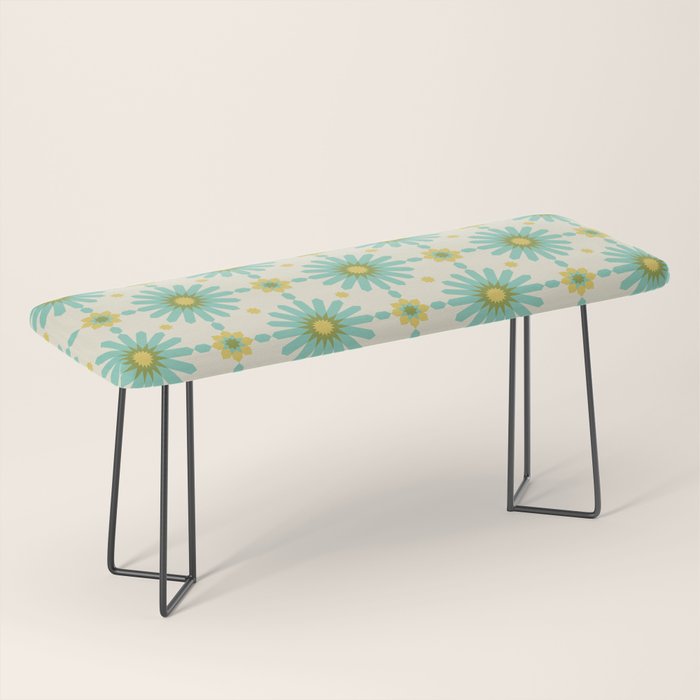 Geometric Starbursts - Blue + Yellow Bench Gallery Image 1