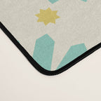 Geometric Starbursts - Blue + Yellow Desk Mat Gallery Image 4