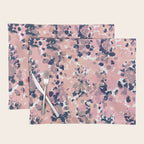 Smudgy Painted Abstract Pattern in Navy Blue, Pink, and Blush on White Placemat Gallery Image 1