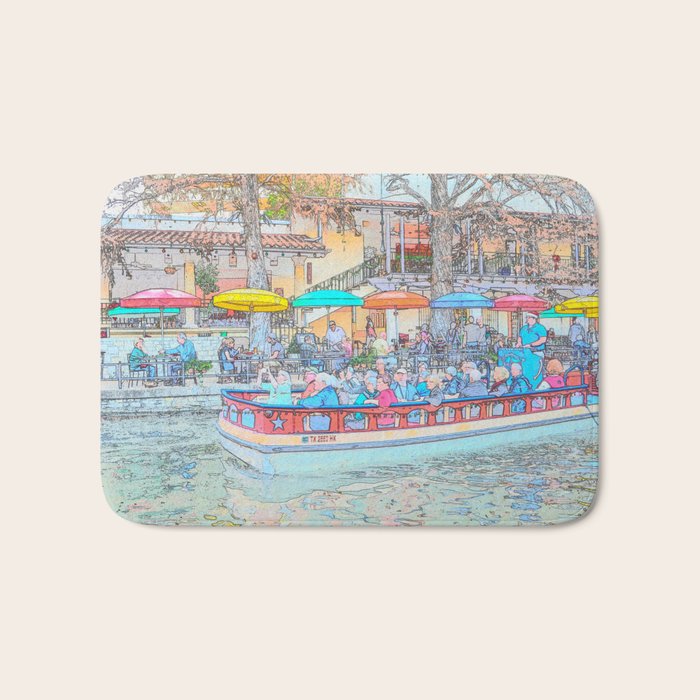 Ride Down The River - San Antonio, Texas Bath Mat Gallery Image 1