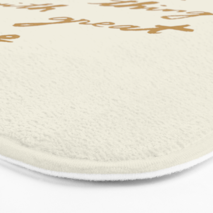 Do Small Things With Great Love - Brush Script Typography Quote - Gold Bath Mat Gallery Image 3