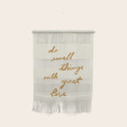 Do Small Things With Great Love - Brush Script Typography Quote - Gold Wall Hanging Gallery Image 1