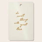 Do Small Things With Great Love - Brush Script Typography Quote - Gold Cutting Board Gallery Image 1