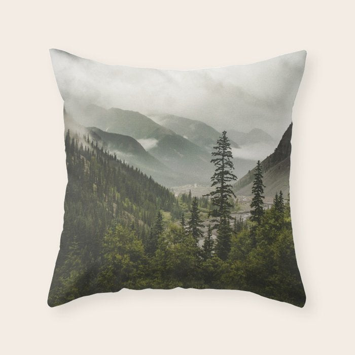 Mountain Valley of Forever Throw Pillow Gallery Image 1