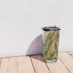 Departing in Dreams - Mountain and Waterfalls - Nature Landscape in Green, Brown, Blue Travel Mug Gallery Image 4