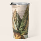Departing in Dreams - Mountain and Waterfalls - Nature Landscape in Green, Brown, Blue Travel Mug Gallery Image 3