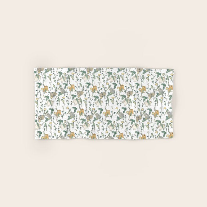 Spring Garden -white Bath Towel Gallery Image 1