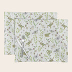 Spring Frogs and Orchids - Light Green Placemat Gallery Image 1